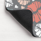 Kuss-Druck und Herz-Muster Mousepad (Ecke)