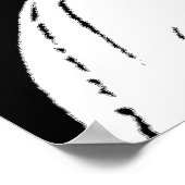 Kuss durch Mondlicht und Ozean Poster (Ecke)