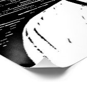 Kuss durch Mondlicht und Ozean Poster (Ecke)