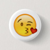 Kuss-Gesicht Emoji Button (Vorderseite)