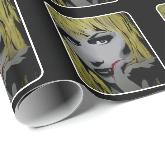 "Kuss hart!" auf glattem Packpapier (Rolleneckpunkt)