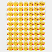 Kuss-Herz emoji Fleecedecke (Vorderseite)