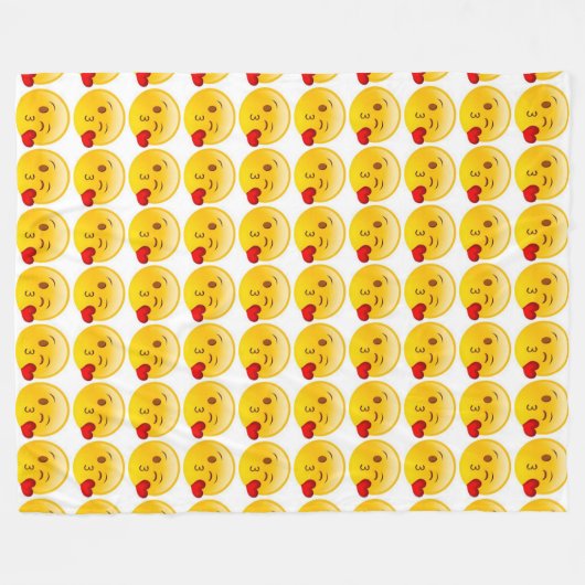 Kuss-Herz emoji Fleecedecke (Vorderseite (Horizontal))