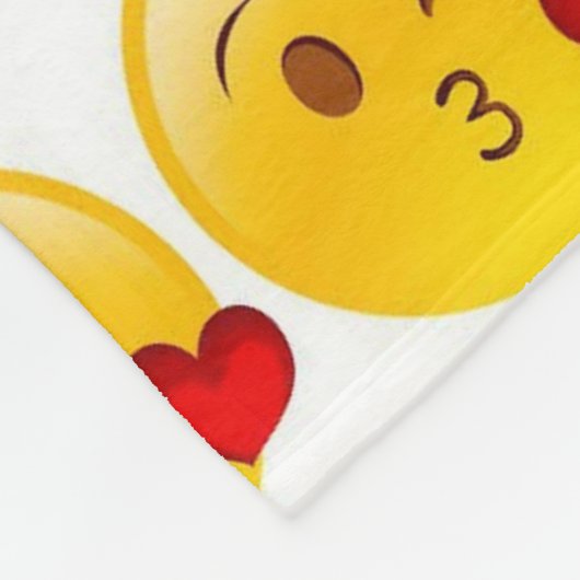 Kuss-Herz emoji Fleecedecke (Ecke)