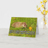 Küss heute ein Erdhuhn. Holen Sie sich eine Tollwu Karte (Gelbe Blume)