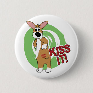 Kuss-HinternCorgi Button