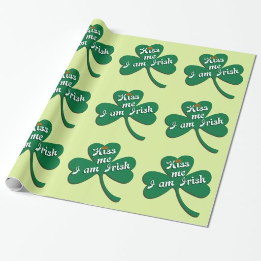 Kuss ich irisch sein geschenkpapier (Ungerollt)