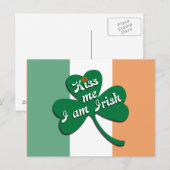Kuss ich irisch sein postkarte (Vorne/Hinten)