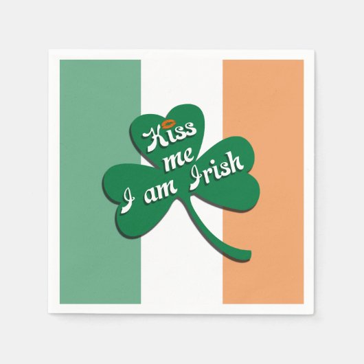 Kuss ich irisch sein serviette (Vorderseite)
