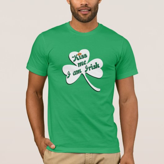 Kuss ich irisch sein T-Shirt (Vorderseite)