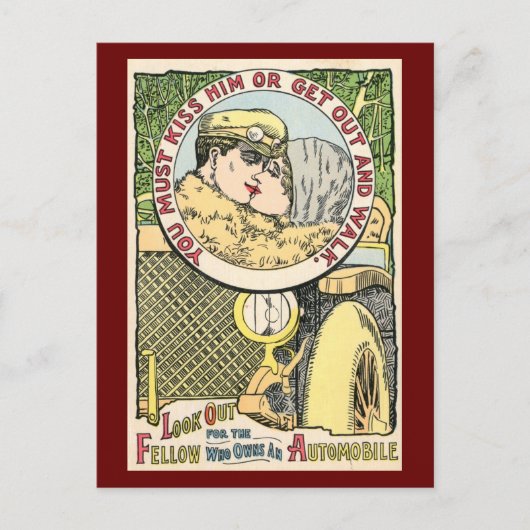 Küss ihn oder raus Romance 1915 Vintag Postkarte (Vorderseite)