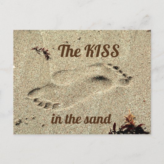 Kuss im Sand Postkarte (Vorderseite)