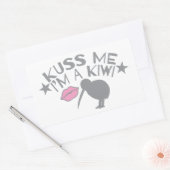 Kuss (Kiss) Ich bin ein KIWI niedlicher Neuseeländ Rechteckiger Aufkleber (Umschlag)