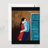 Kuss. Liebe. Postkarte (Vorne/Hinten)