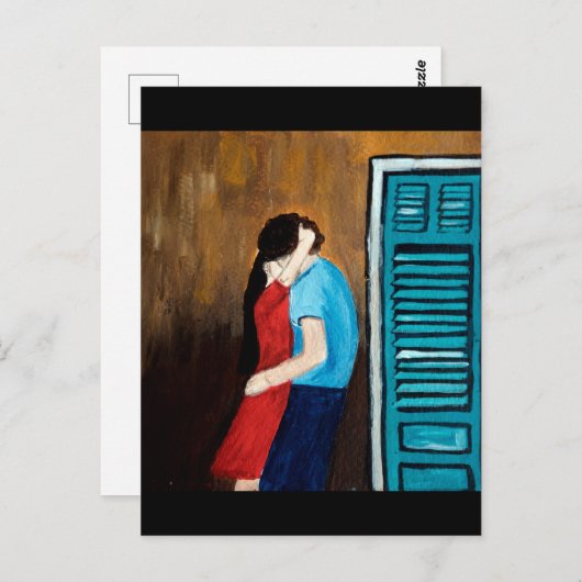 Kuss. Liebe. Postkarte (Vorne/Hinten)