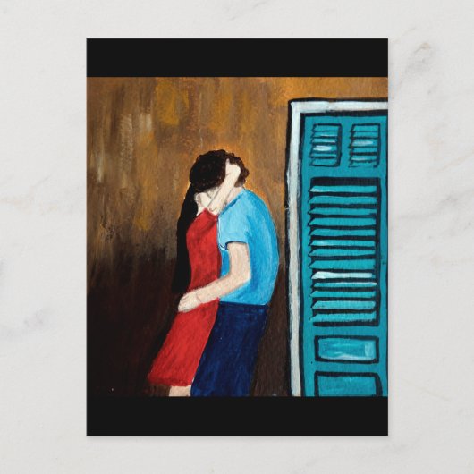 Kuss. Liebe. Postkarte (Vorderseite)