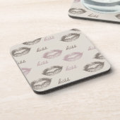 Kuss-Lippen Getränkeuntersetzer (Linke Seite)