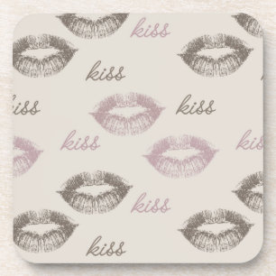 Kuss-Lippen Getränkeuntersetzer