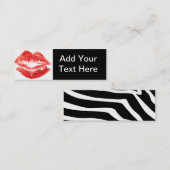 Kuss-Lippenstift-Visitenkarte Mini Visitenkarte (Vorne/Hinten)