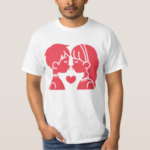 Kuss, Lovebirds, Zuneigung, gemeinsam. T-Shirt