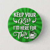 Küss Me Funny Irish nicht Button (Vorderseite)