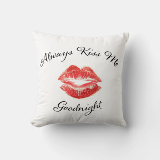 Küss Me Goodnight - Rote Lippen Kissen