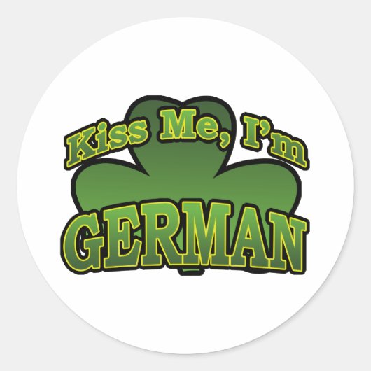 Küss Me Ich bin Deutscher Sticker (Vorderseite)