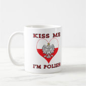 Küss Me Ich bin Polnisch Kaffeetasse (Links)