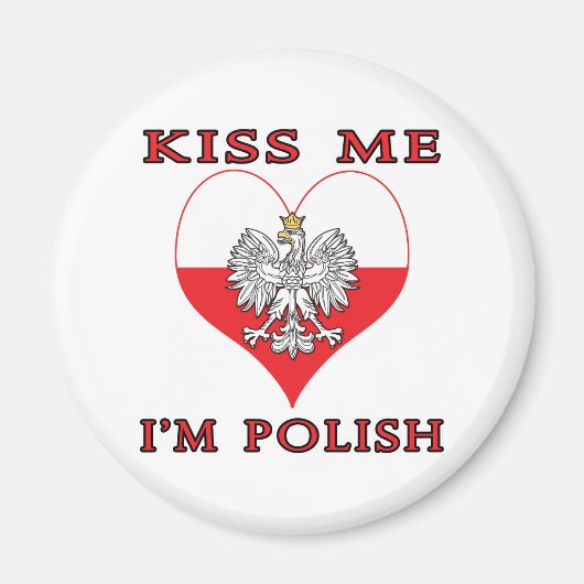 Küss Me Ich bin Polnisch Magnet (Vorne)