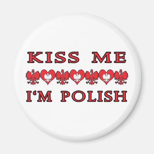 Küss Me Ich bin Polnisch Magnet (Vorne)