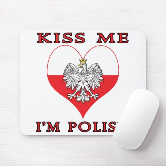 Küss Me Ich bin Polnisch Mousepad (Mit Mouse)