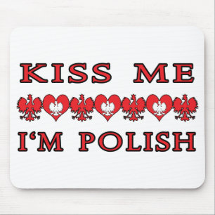 Küss Me Ich bin Polnisch Mousepad