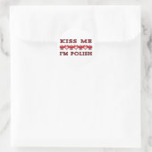 Küss Me Ich bin Polnisch Runder Aufkleber (Tasche)
