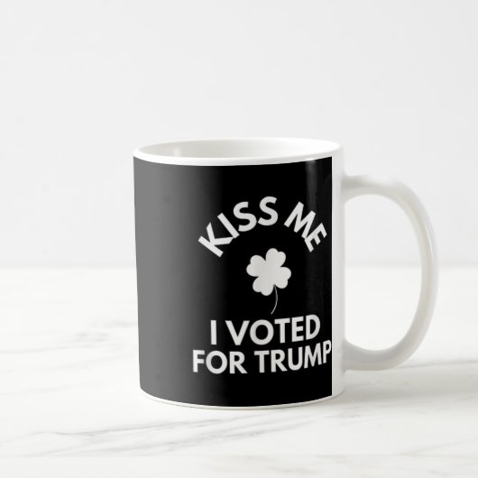 Küss me ich für Trump Funny gestimmt Kaffeetasse (Rechts)