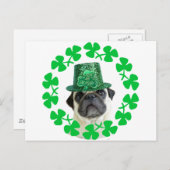 Küss me i'm Irish Mops Postcard Postkarte (Vorne/Hinten)
