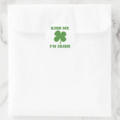 Küss me i'm Irish Runder Aufkleber (Tasche)