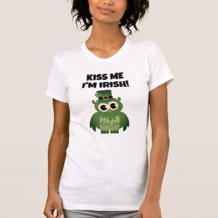 Küss me i'm Irish St Patrick's Day leprechaun bird T-Shirt