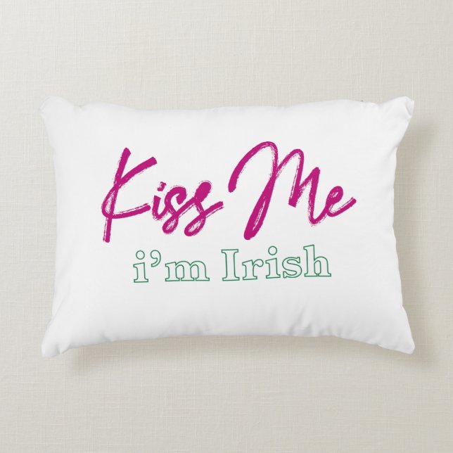 'küss me i'm irish' T - Shirt Dekokissen (Vorderseite)