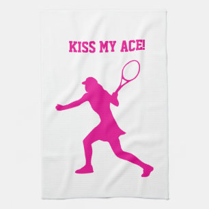 Küss mein Ass süßes Küchentuch für Tennisspieler