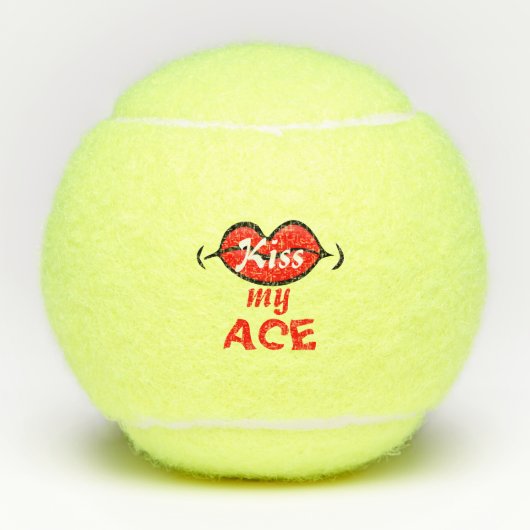 Kuss mein Ass Tennisbälle (Vorderseite)