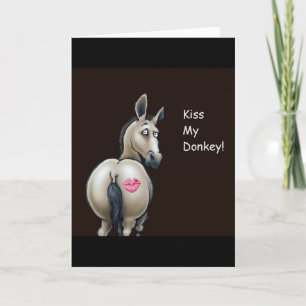 Küss meine Donkey-Grußkarte Karte