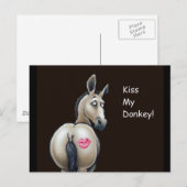 Küss meine Donkey-Postkarten Postkarte (Vorne/Hinten)