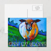 Küss meine Gras! Postkarte (Vorne/Hinten)