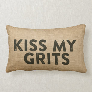 Küss meine Grütze Jute Lendenkissen