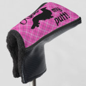 Küss meine Karierte Dackel Dog Putter Kopfbedeckun Golf Headcover (3/4 Vorderseite)