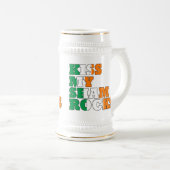 Küss meine Kleeblätter Bierglas (VorderseiteRechts)