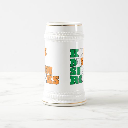 Küss meine Kleeblätter Bierglas (Mittel)