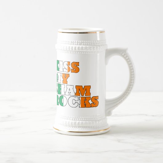 Küss meine Kleeblätter Bierglas (Rechts)