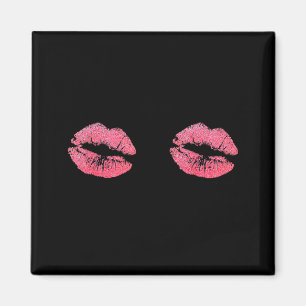 Küss meine Lippen S Valentinstag Grafik  Magnet