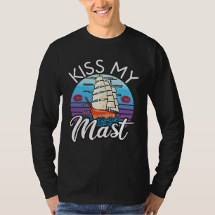 Küss meine Maske Retro Vintage Segelgesichtsmaske T-Shirt